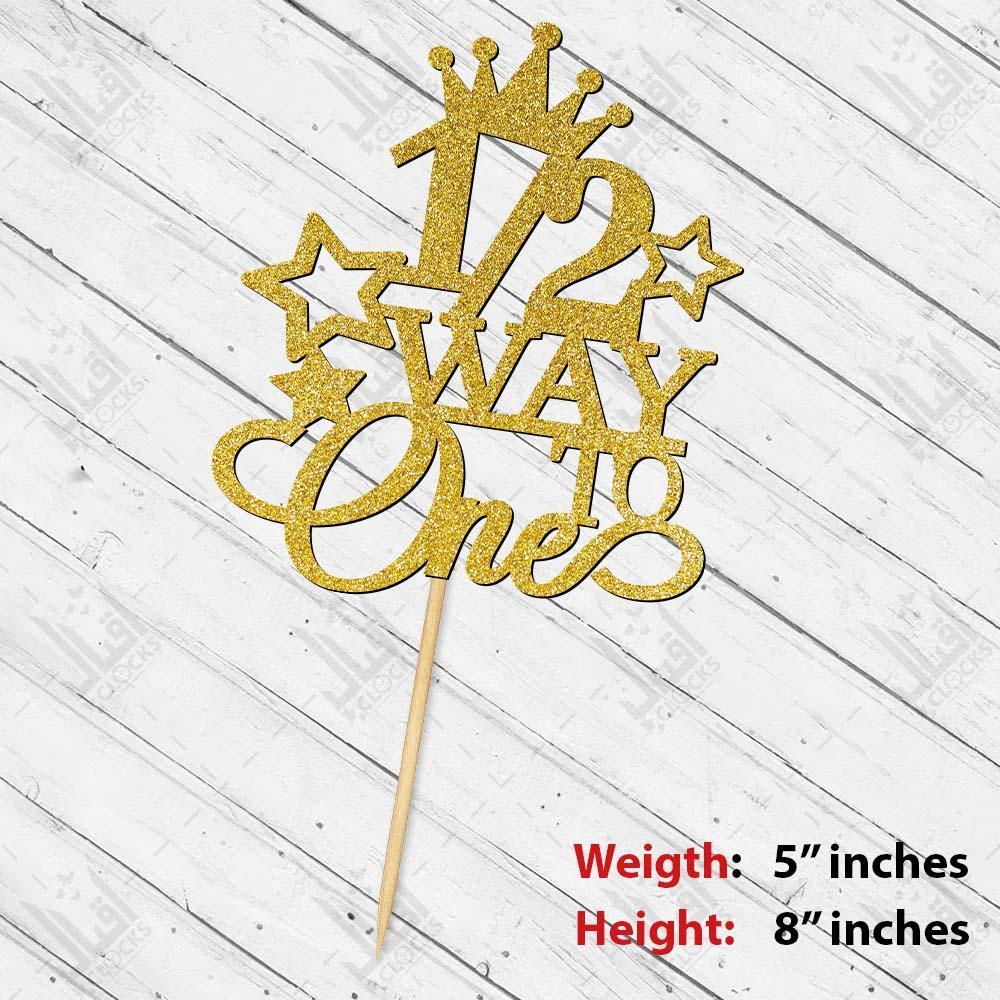 Halfway to One Cake Topper 