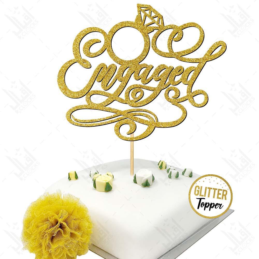 Engaged Cake Topper