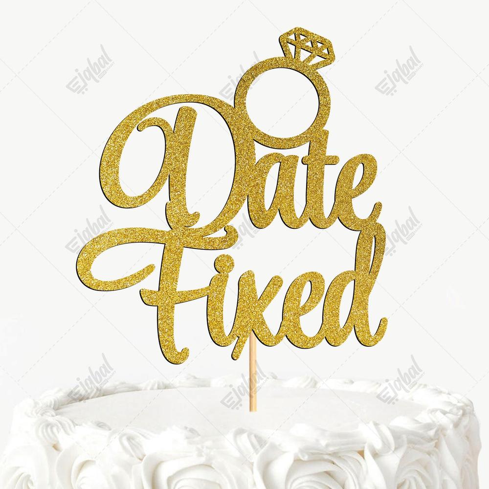 Date Fixed Cake Topper