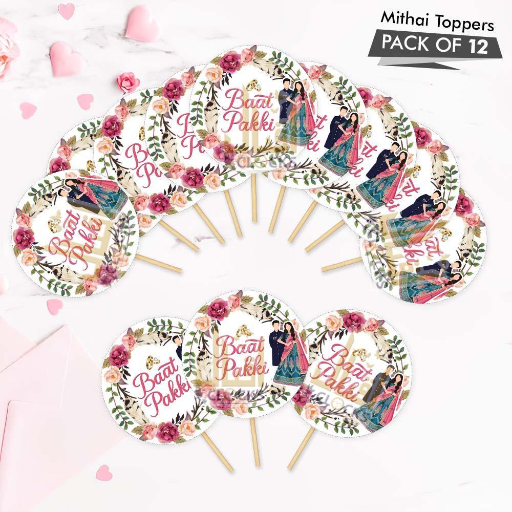 Baat Pakki mithai Toppers, Pack of 12