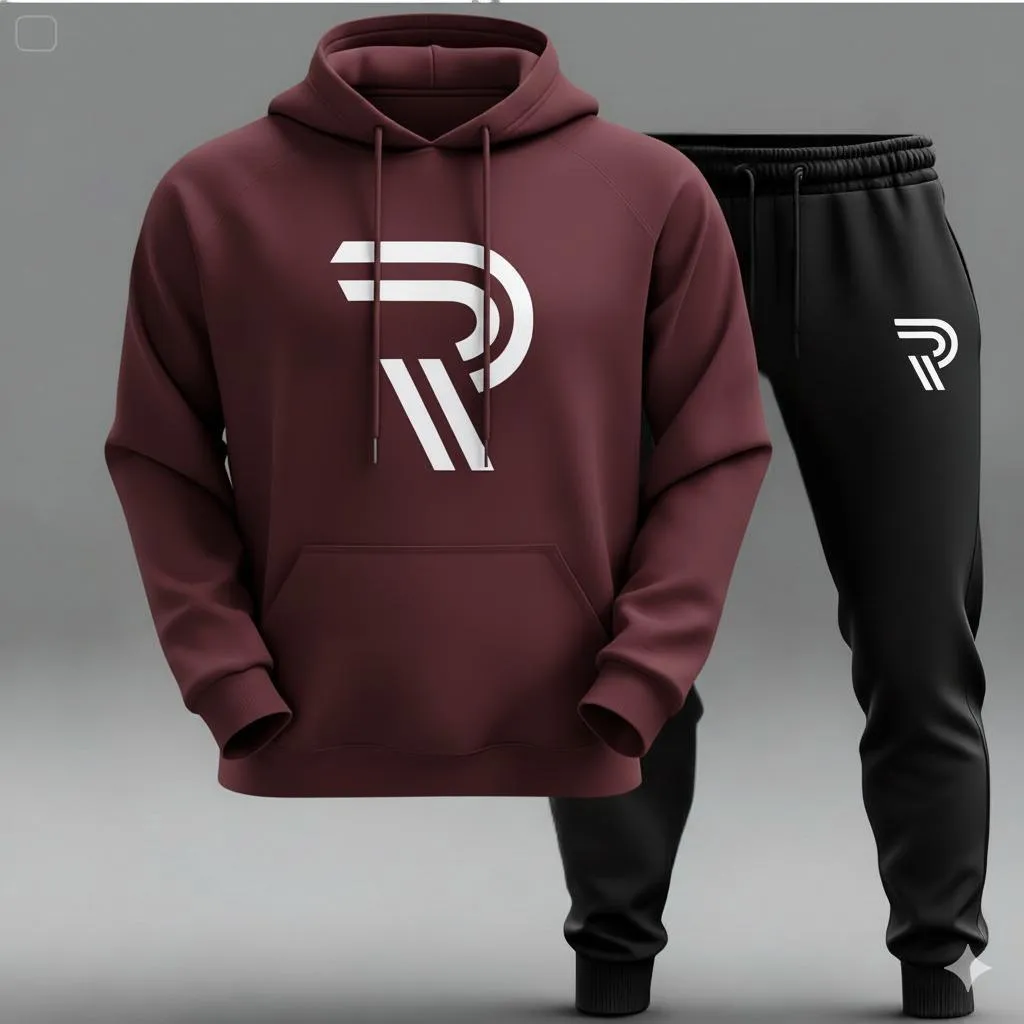 Trendy Printed Hoodie Track Suit for Men