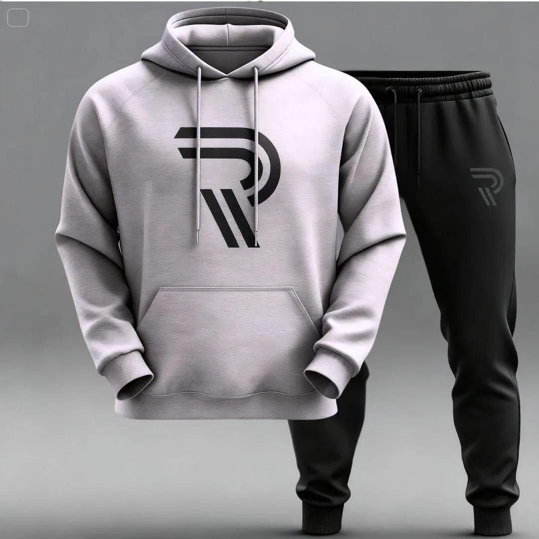 Trendy Printed Hoodie Track Suit for Men