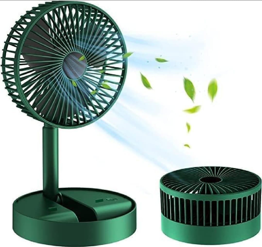Portable Foldable Rechargeable Fan - 1 Pc Green Mini Fan for Easy Use