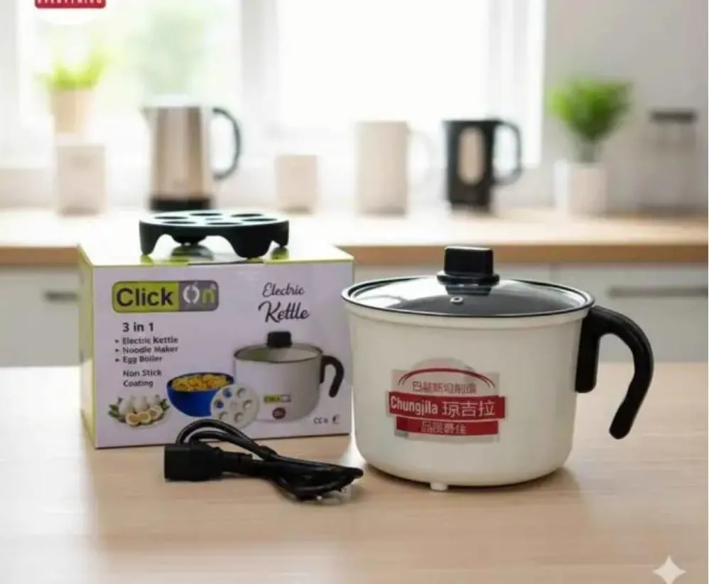 Electric Kettle 3-in-1 Stainless Steel White Black