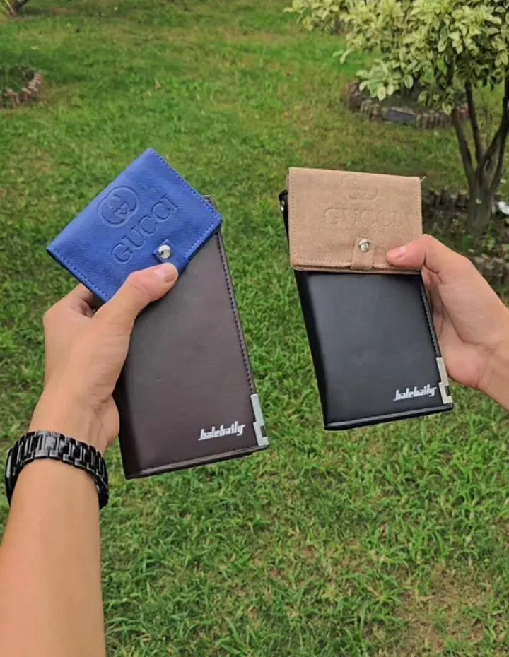 Men's Balebaily Long Wallet with Free Card Holder- 2 Pcs | BUY 1 GET 1 FREE