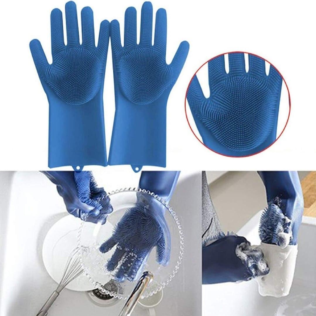 Heat Resistant Silicone Kitchen Gloves - Reusable, Non-slip - 2 Pcs