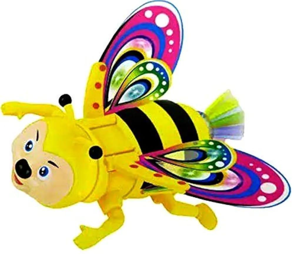 Battery Operated Light Sound Musical Crawling Bee Toy for Boys and Girls, 1 Pc 