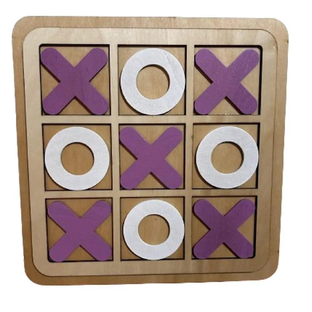  Wooden Tic-Tac-Toe Board Game, XO Board Game for Kids
