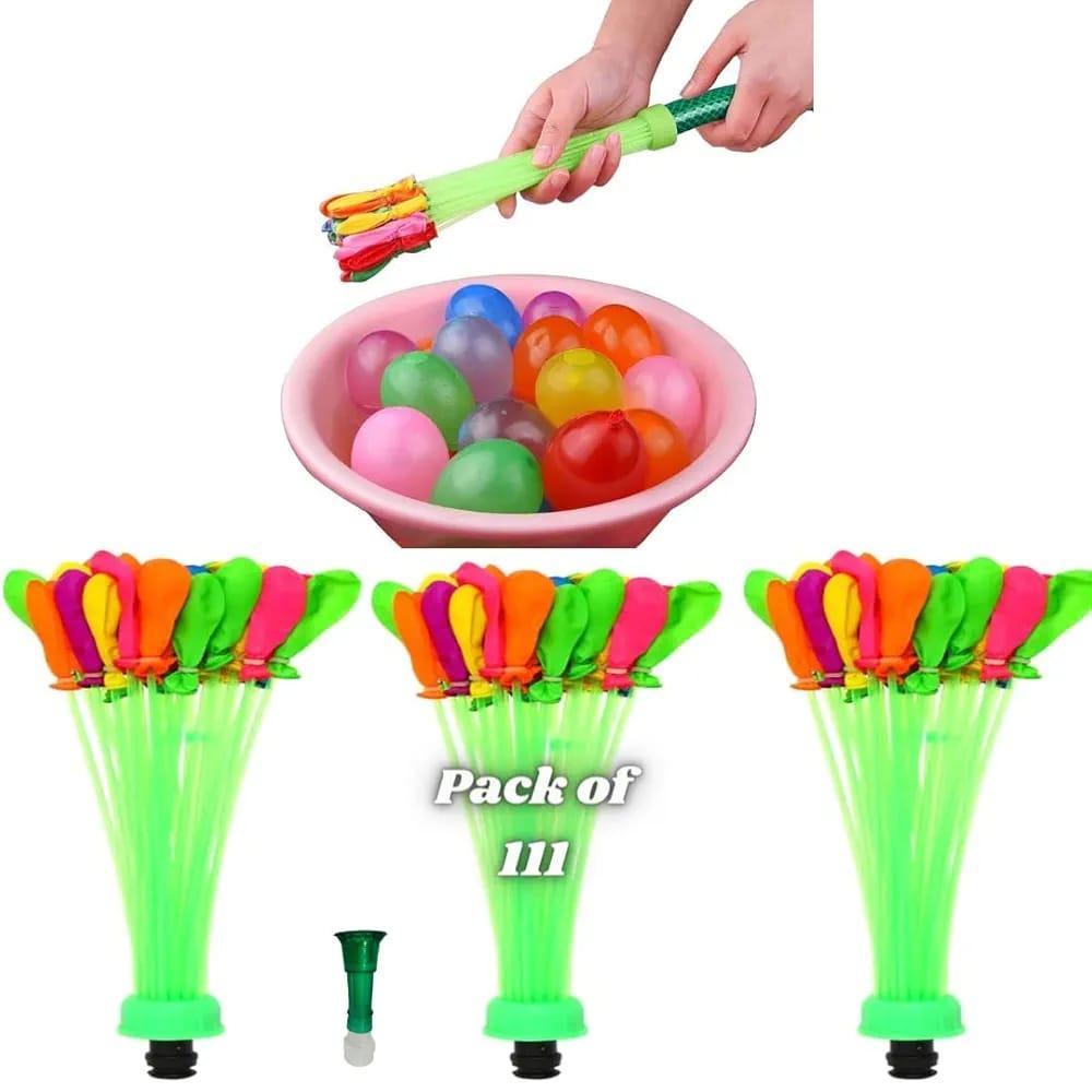 111 Pcs Automatic Fill and Tie Multicolor Water Balloons - Perfect for Every Occasion!
