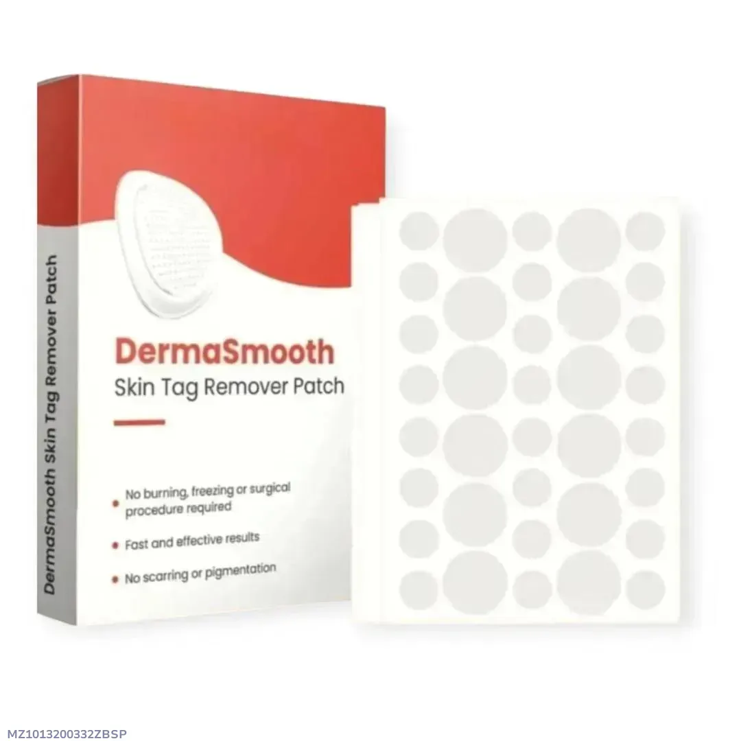 DermaSmooth Skin Tag Remover Patch 72 Pcs Cotton Red