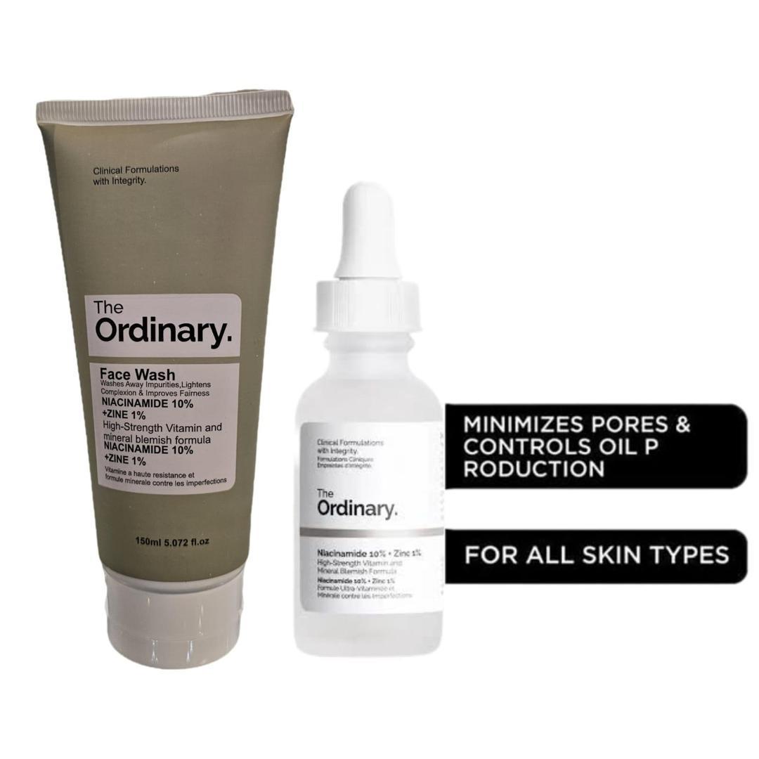  Revitalize Your Skin: 2 in 1 Skincare Bundle - 1 x Face Wash & 1 x Niacinamide Serum (2 Pcs)