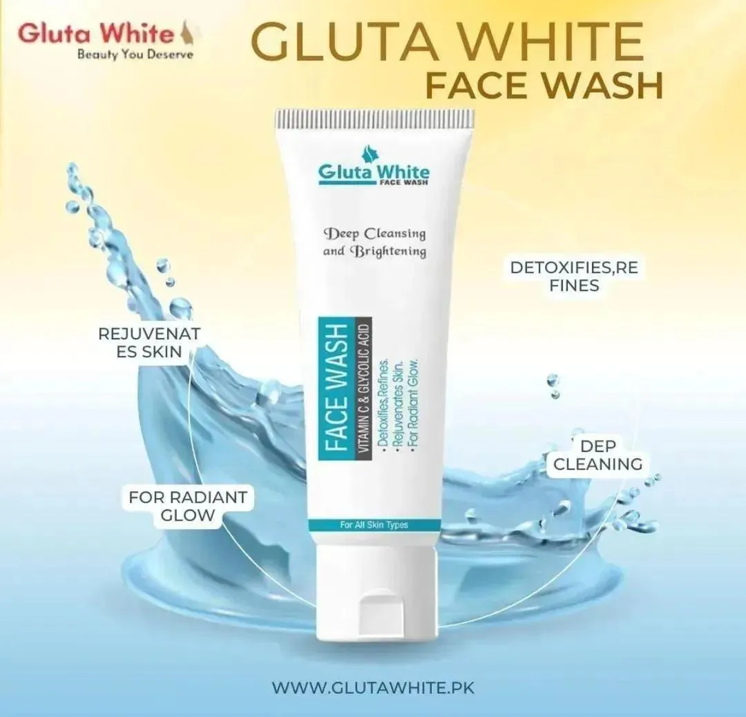 Gluta White 2 in 1 Whitening Cream & Face Wash Bundle