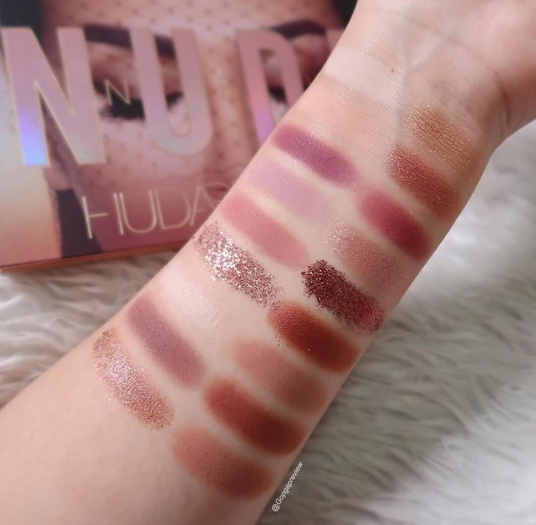 Huda Beauty Nude Eyeshadow Palette Matte Glitter 12 Shades
