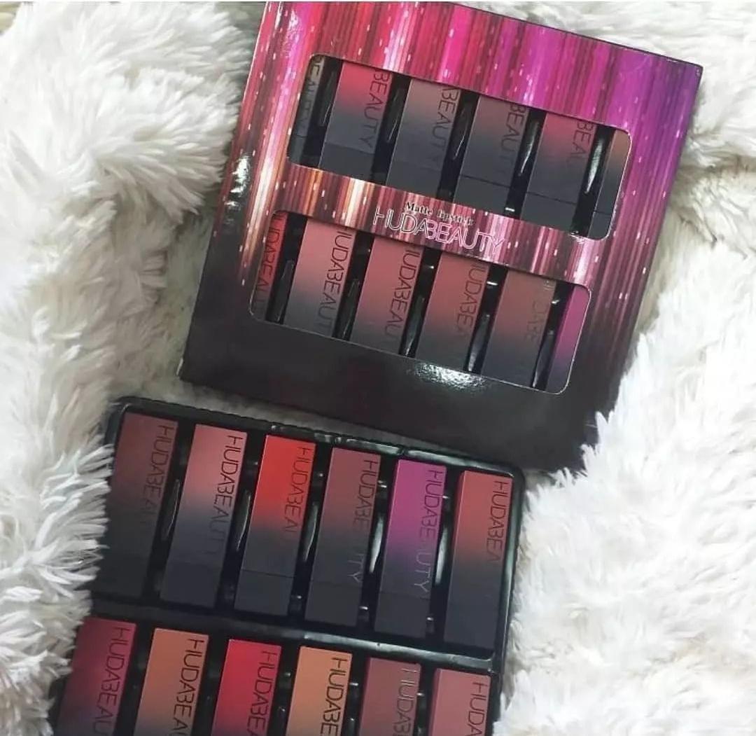 12 Pcs High Pigmented Matte Finish Lip Set - Smudge Proof Essential Collection