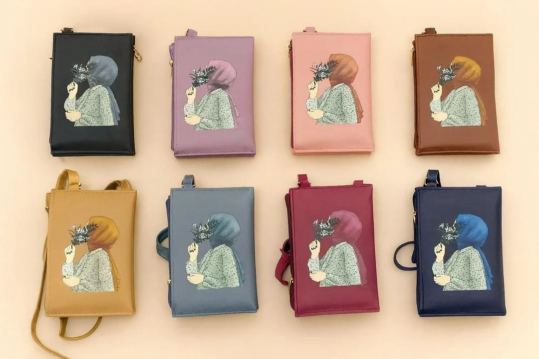 Stylish Unisex Printed Crossbody Bag - 1 Pc