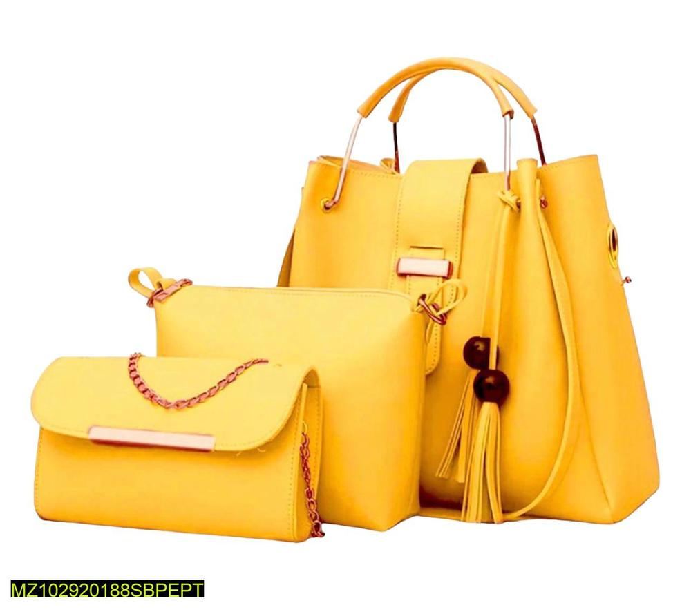 3 Pcs Leather Bag Set For Women