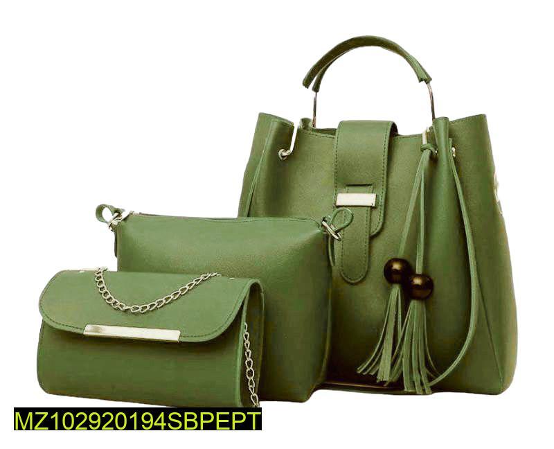 3 Pcs Leather Bag Set For Women
