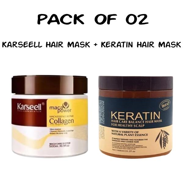 Revitalizing Hair Mask - Shine & Frizz Control for All Hair Types, Pack Of 2