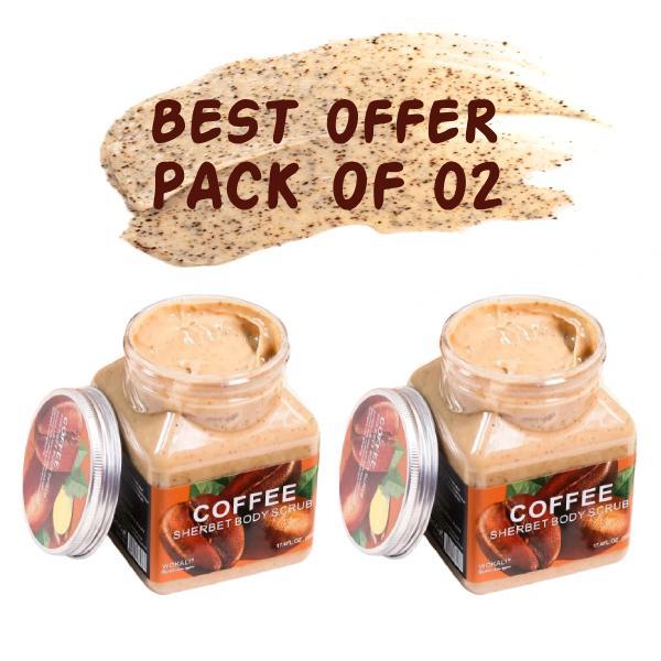 Wokali Coffee Sherbet Body Scrub 350ml - Pack of 2 (WKL692)