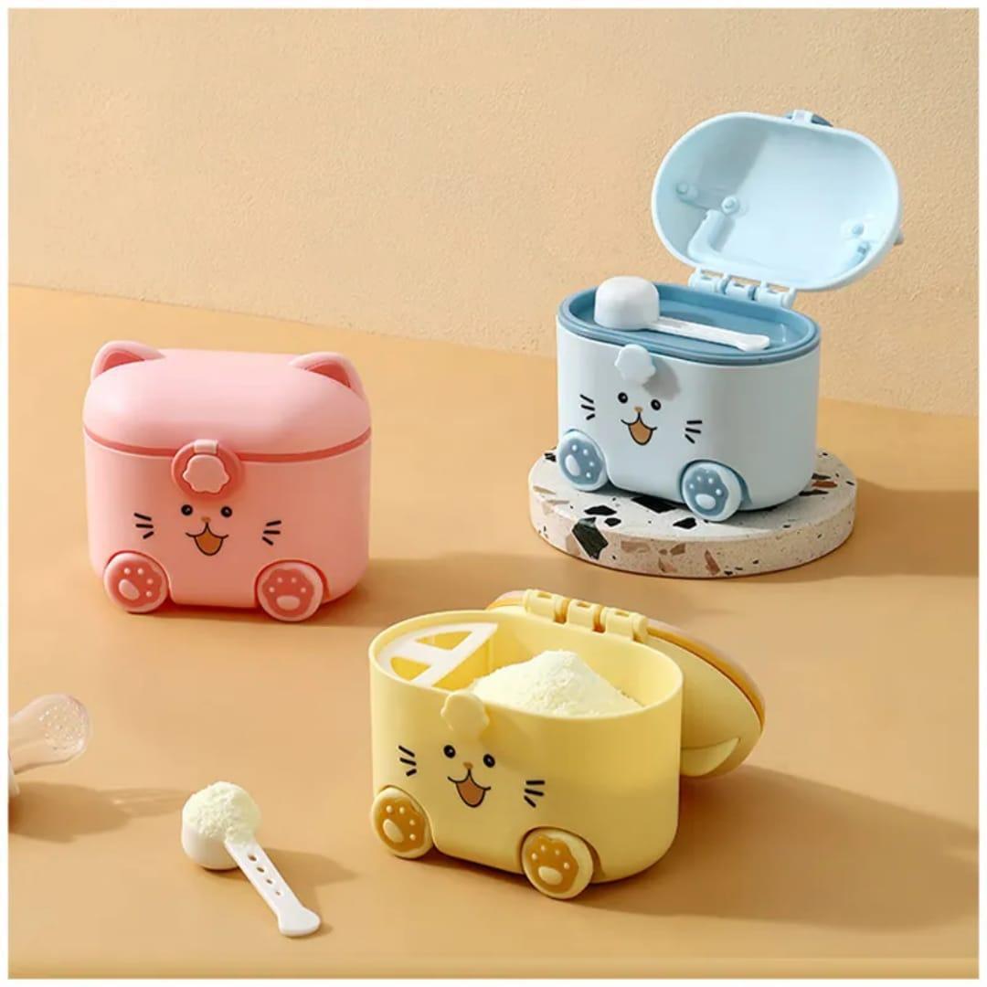Colorful 1 Pcs Plastic Milk Container - Blue, Pink, Yellow