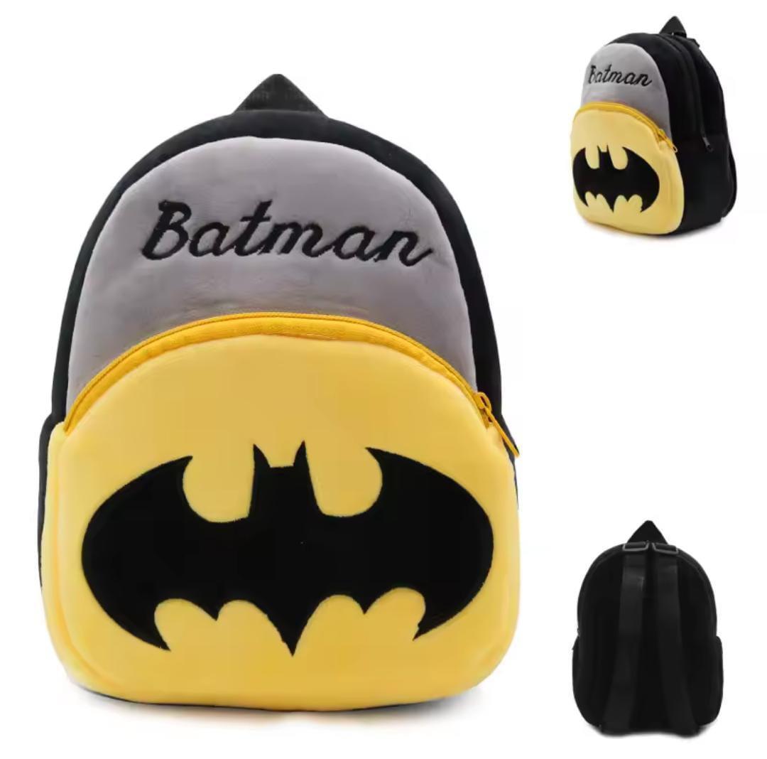 Stylish Boy's Batman Embossed Black Backpack