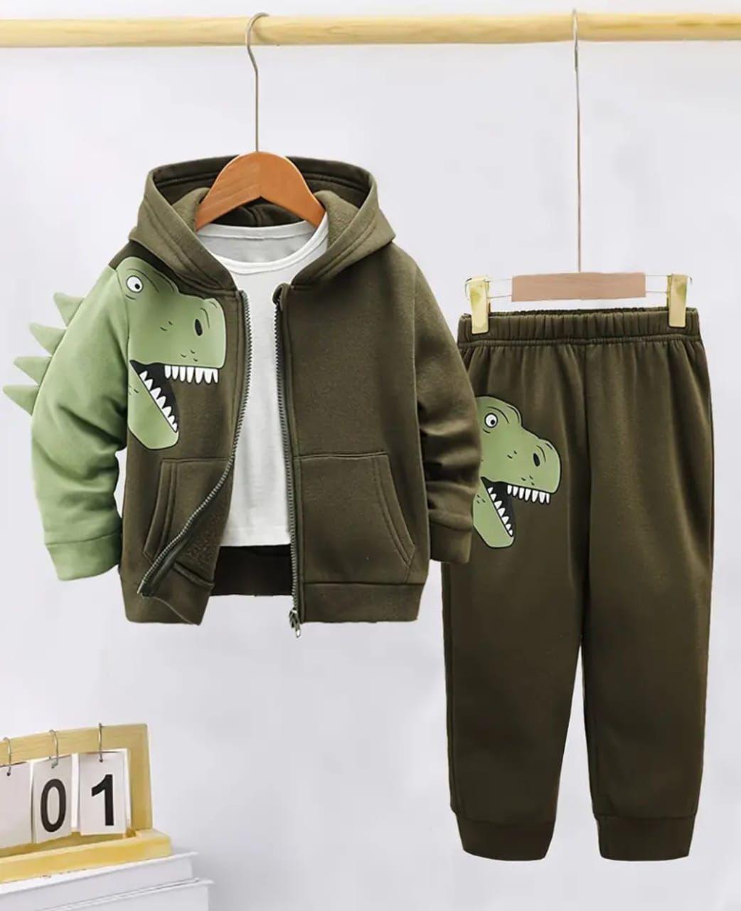 Cute & Comfy Printed Fleece Tracksuit for Boys and Girls - 2 Pcs