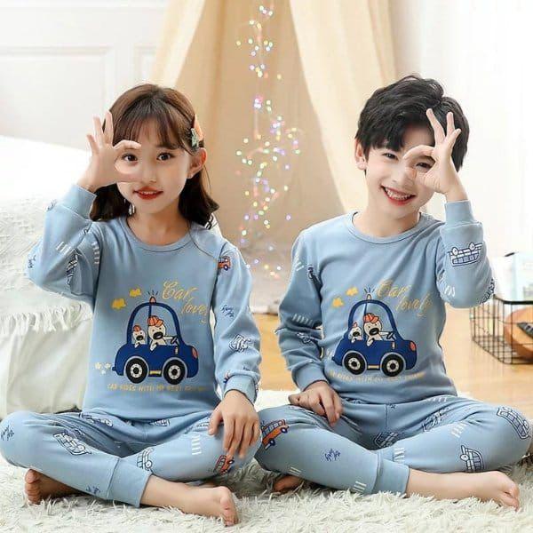 Stylish Printed Cotton Jersey Pajama and T-shirt Set - 2 Pcs for Boys (Ages 1-10)