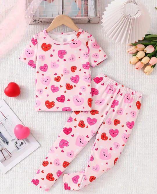 2 Pcs Boy's Stitched Cotton Jersey Printed Night Suit