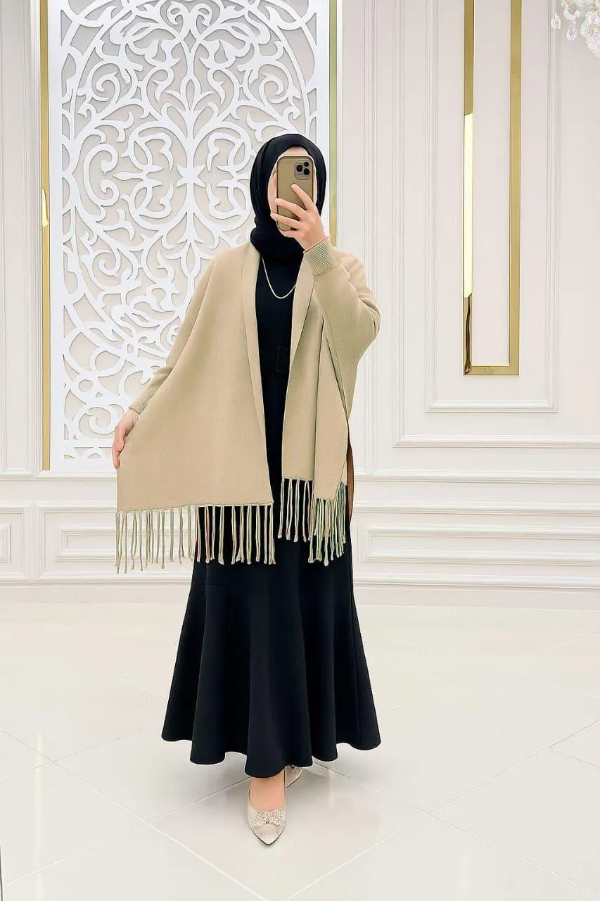 Women's Fleece Plain Cape Shawl