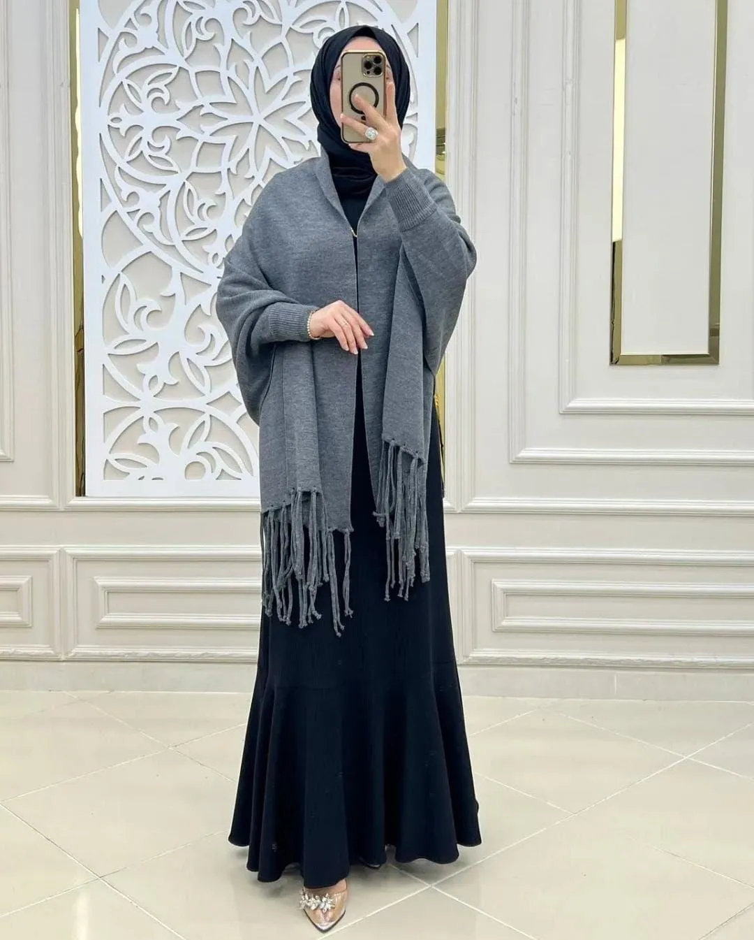 Women's Fleece Plain Cape Shawl