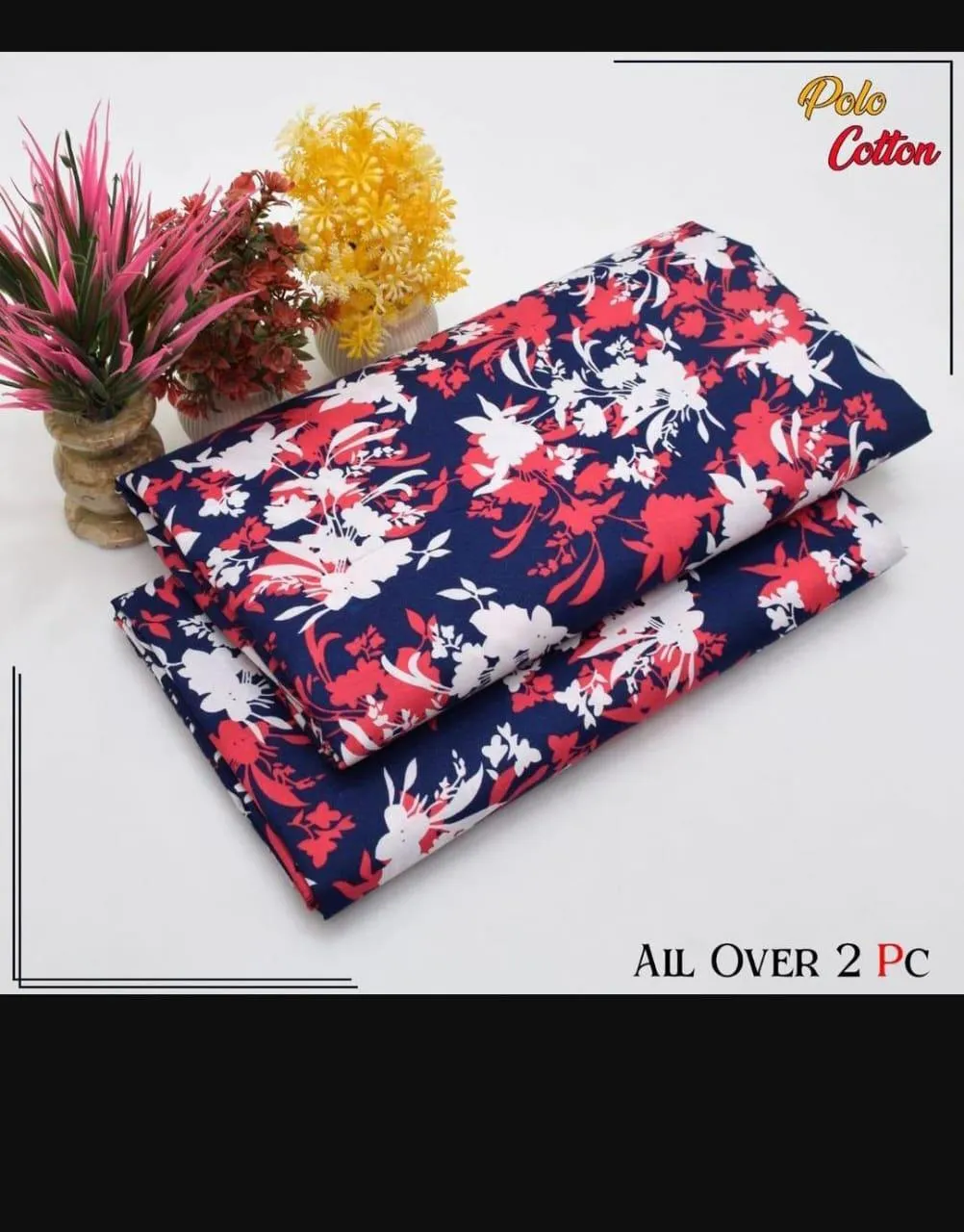 2 Pcs Women's Unstitched Printed Suit