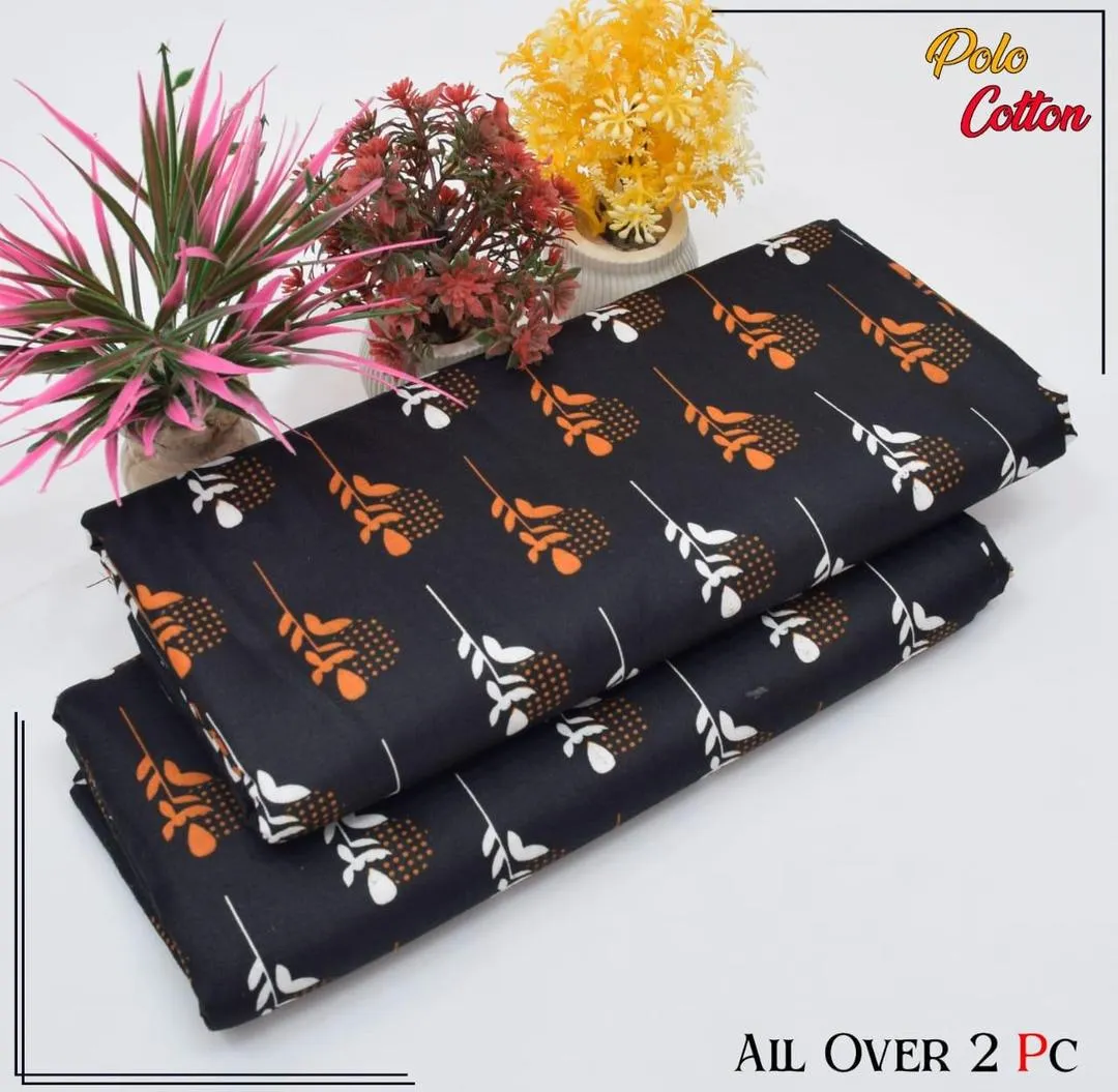 2 Pcs Women's Unstitched Printed Suit