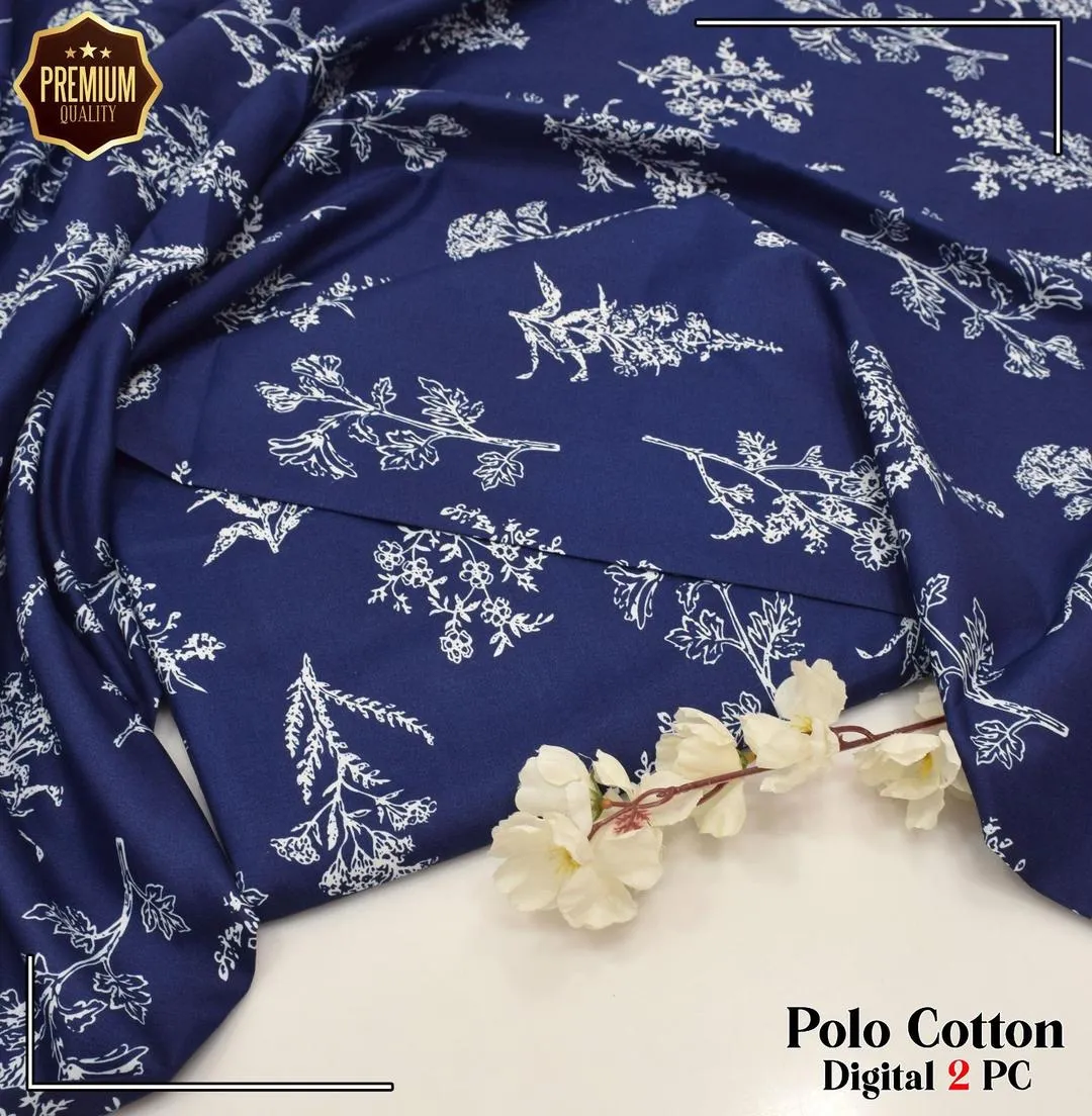 2 Pcs winter Women's Unstitched Printed Suit