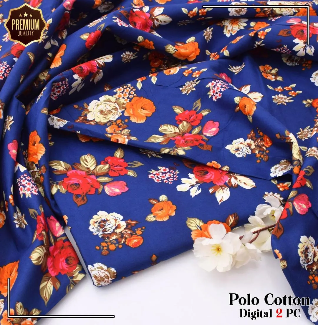 2 Pcs Women's Unstitched winter Printed Suit