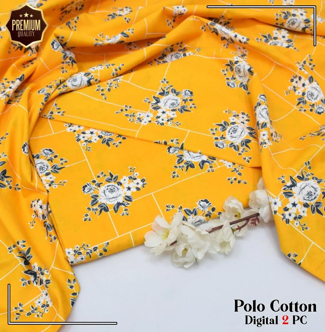 2 Pcs Women's Unstitched winter Printed Suit