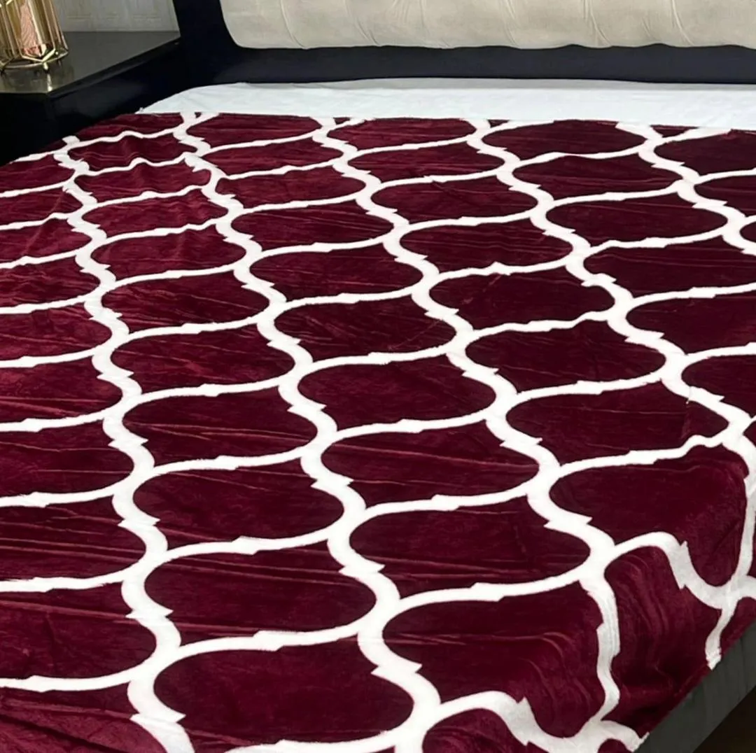 Fleece Printed Double Bed Blanket