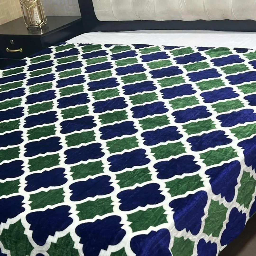 Fleece Printed Double Bed Blanket