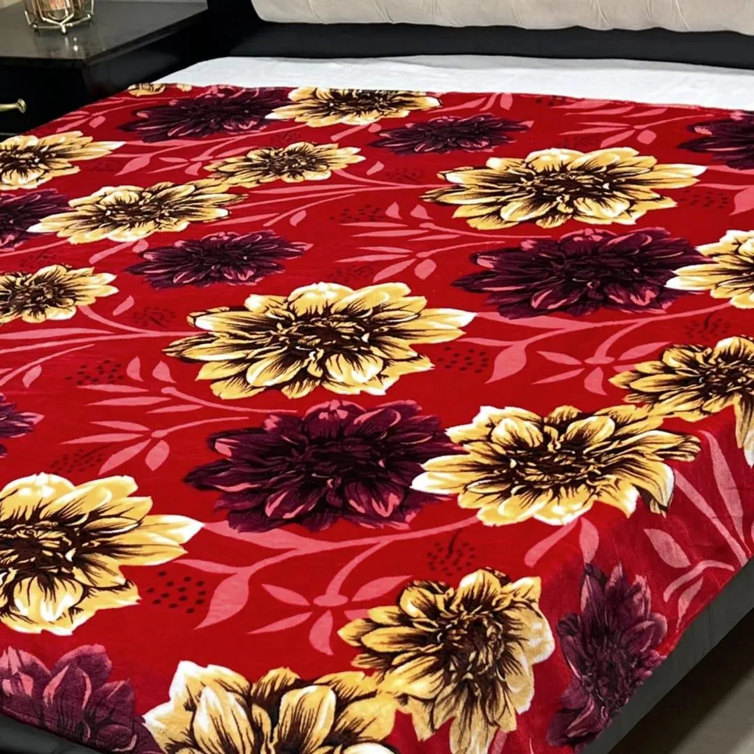 Fleece Printed Double Bed Blanket