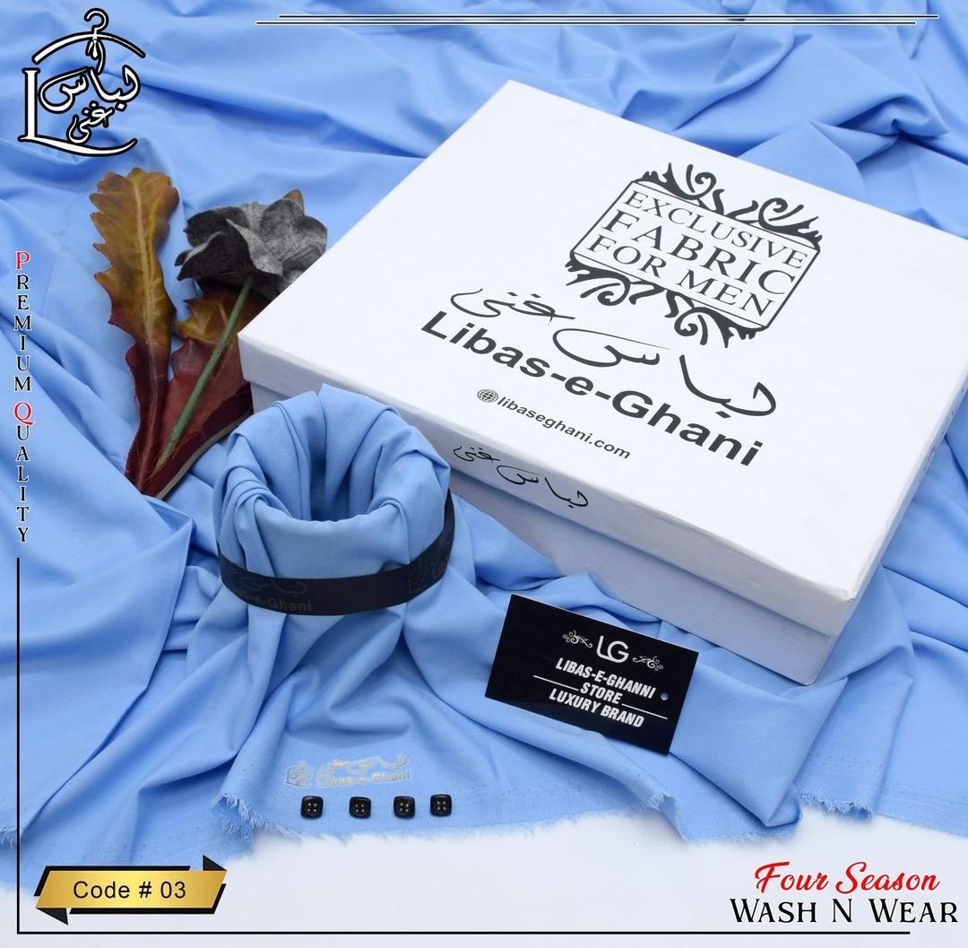 Men’s Unstitched Wash And Wear Plain Suit