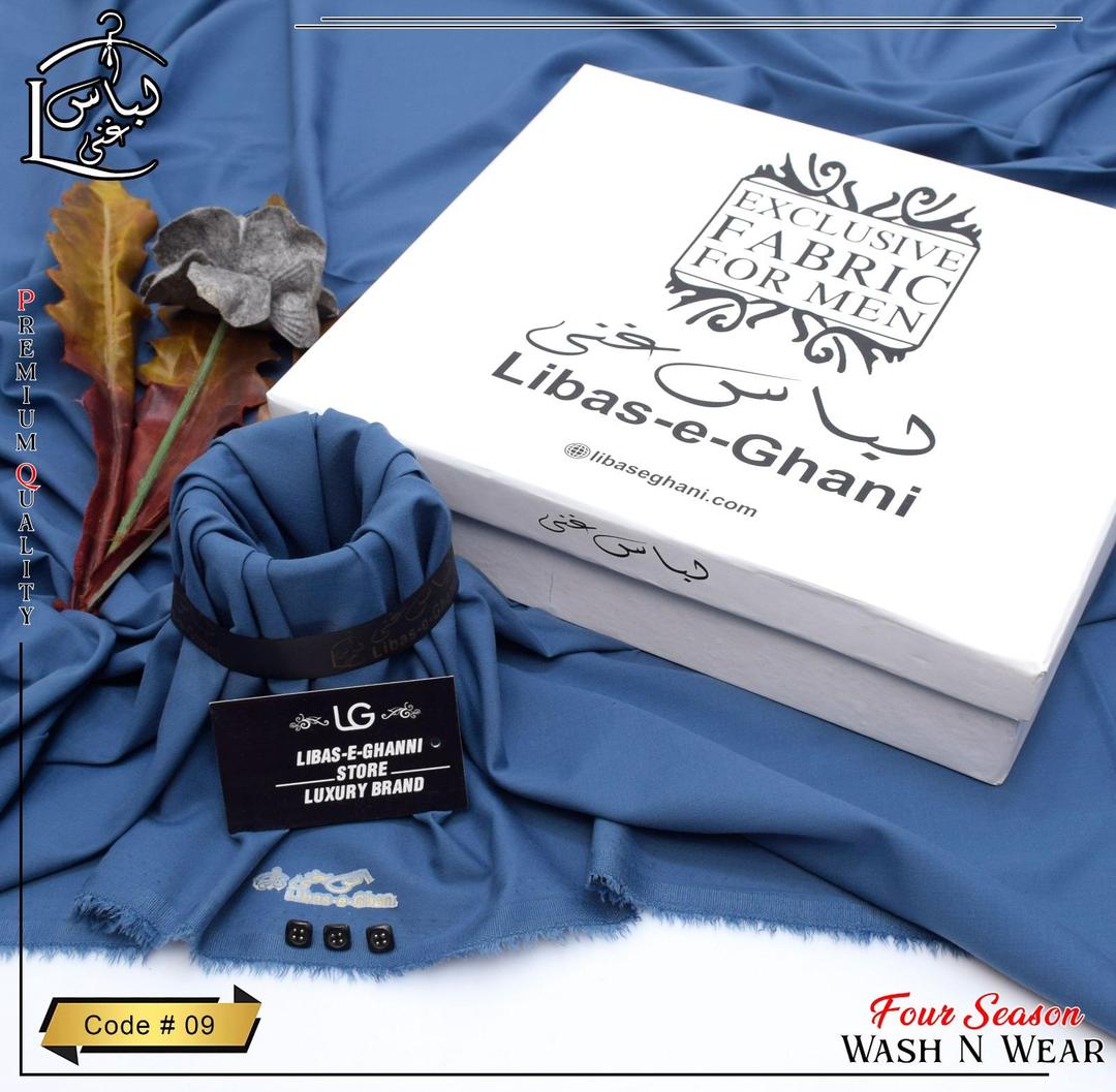 Men’s Unstitched Wash And Wear Plain Suit