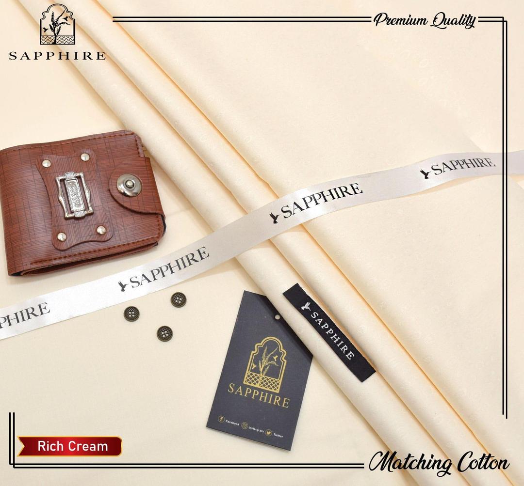 Men’s Unstitched Cotton Self Print Suit