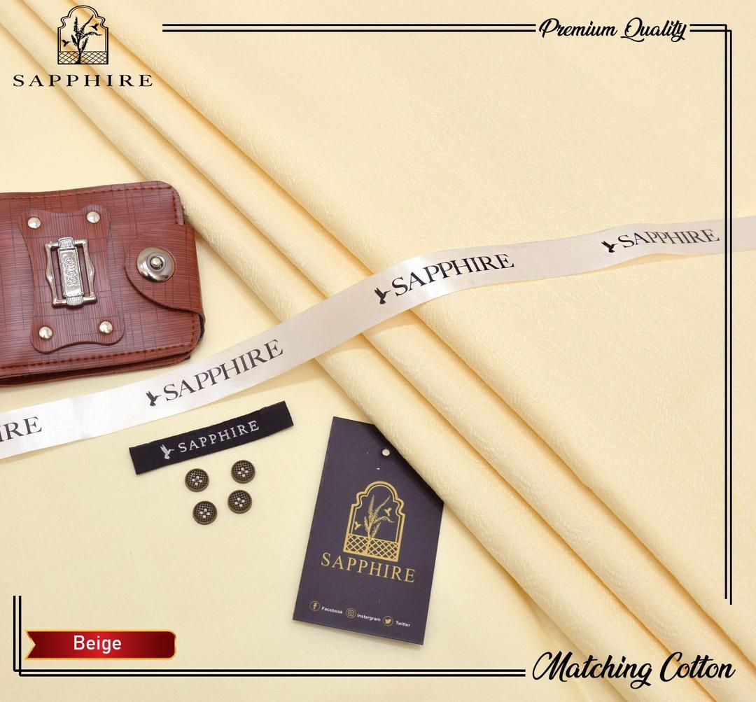 Men’s Unstitched Cotton Self Print Suit