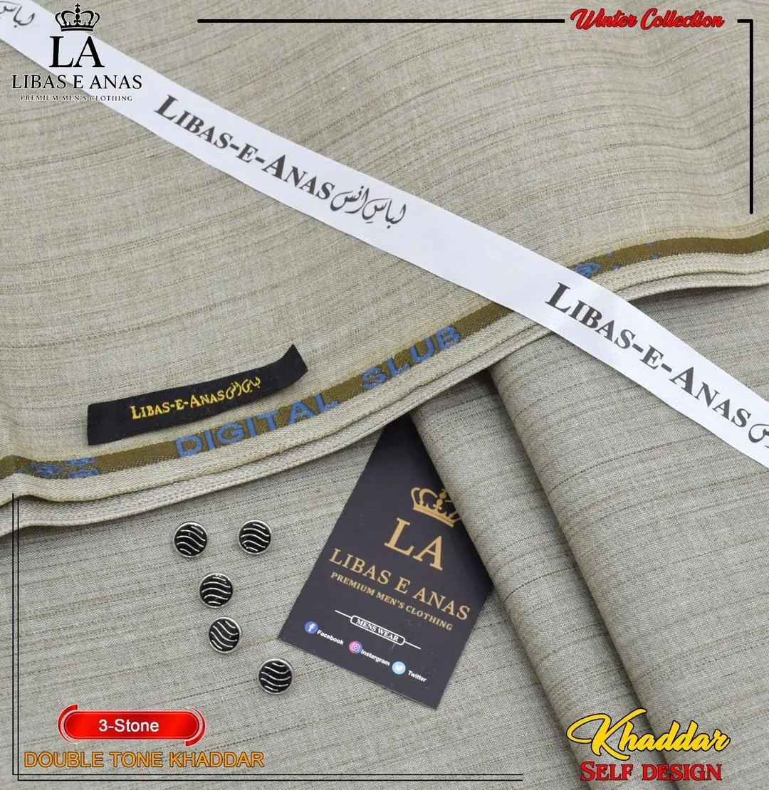 Men’s Unstitched Khaddar Textured Suit