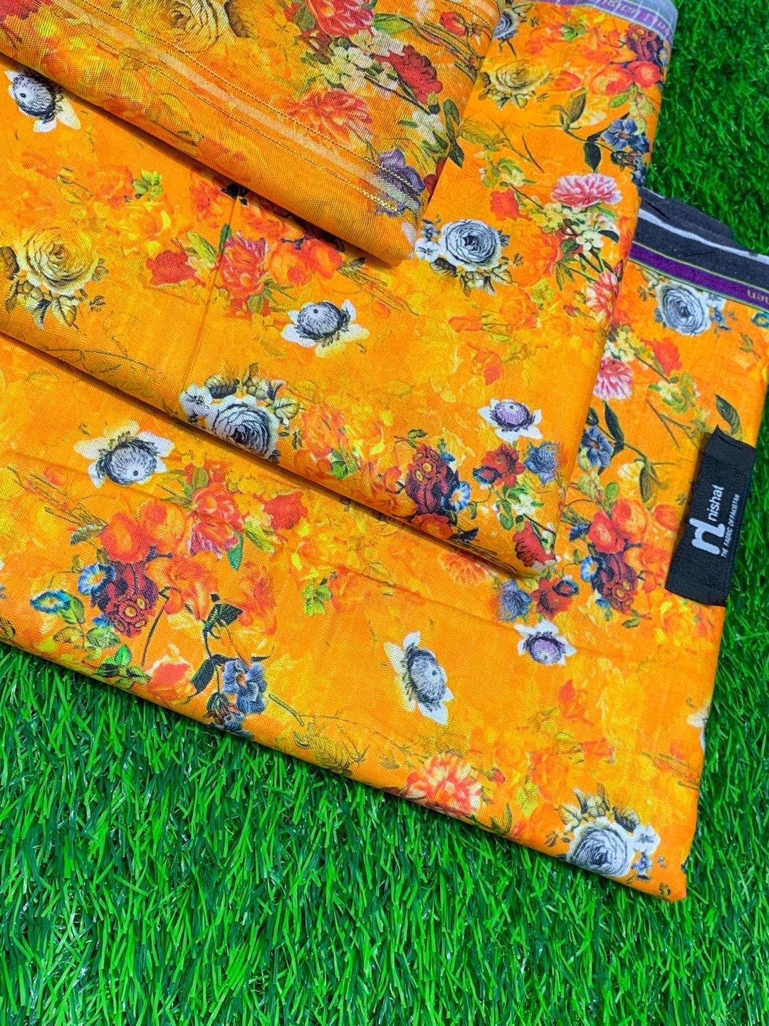 3 Pcs Women's Unstitched Printed Suit