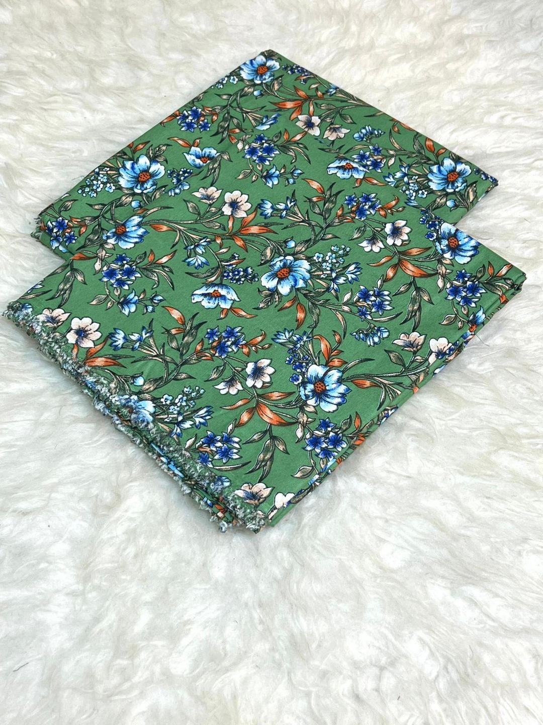 2 Pcs Women's Unstitched Printed Suit