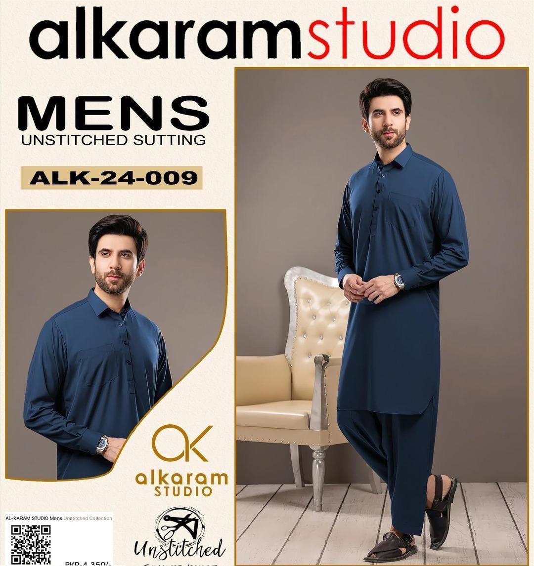 Men’s Unstitched Wash And Wear Plain Suit