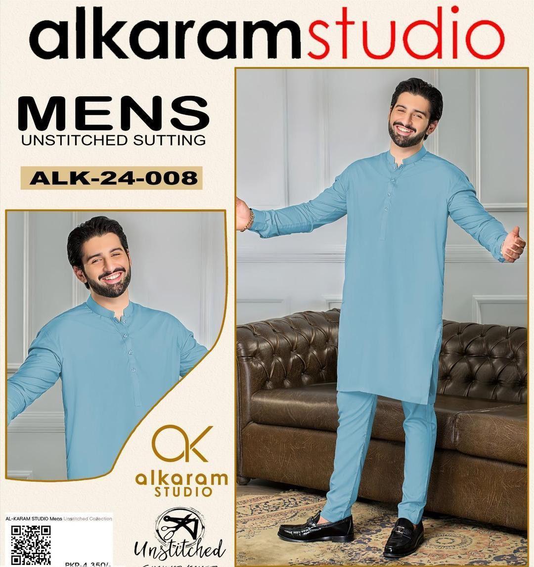 Men’s Unstitched Wash And Wear Plain Suit