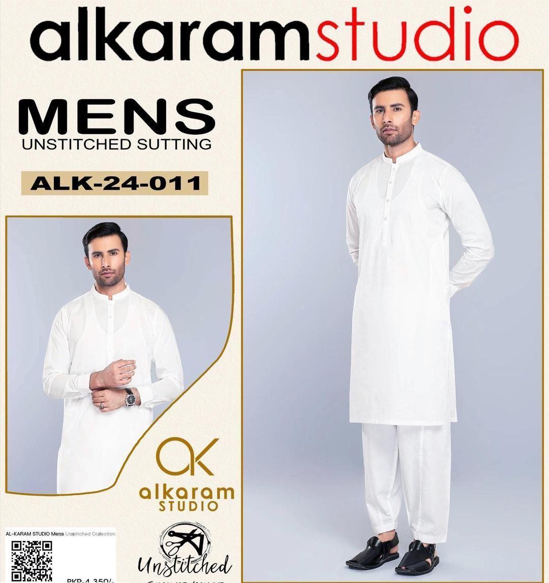 Men’s Unstitched Wash And Wear Plain Suit