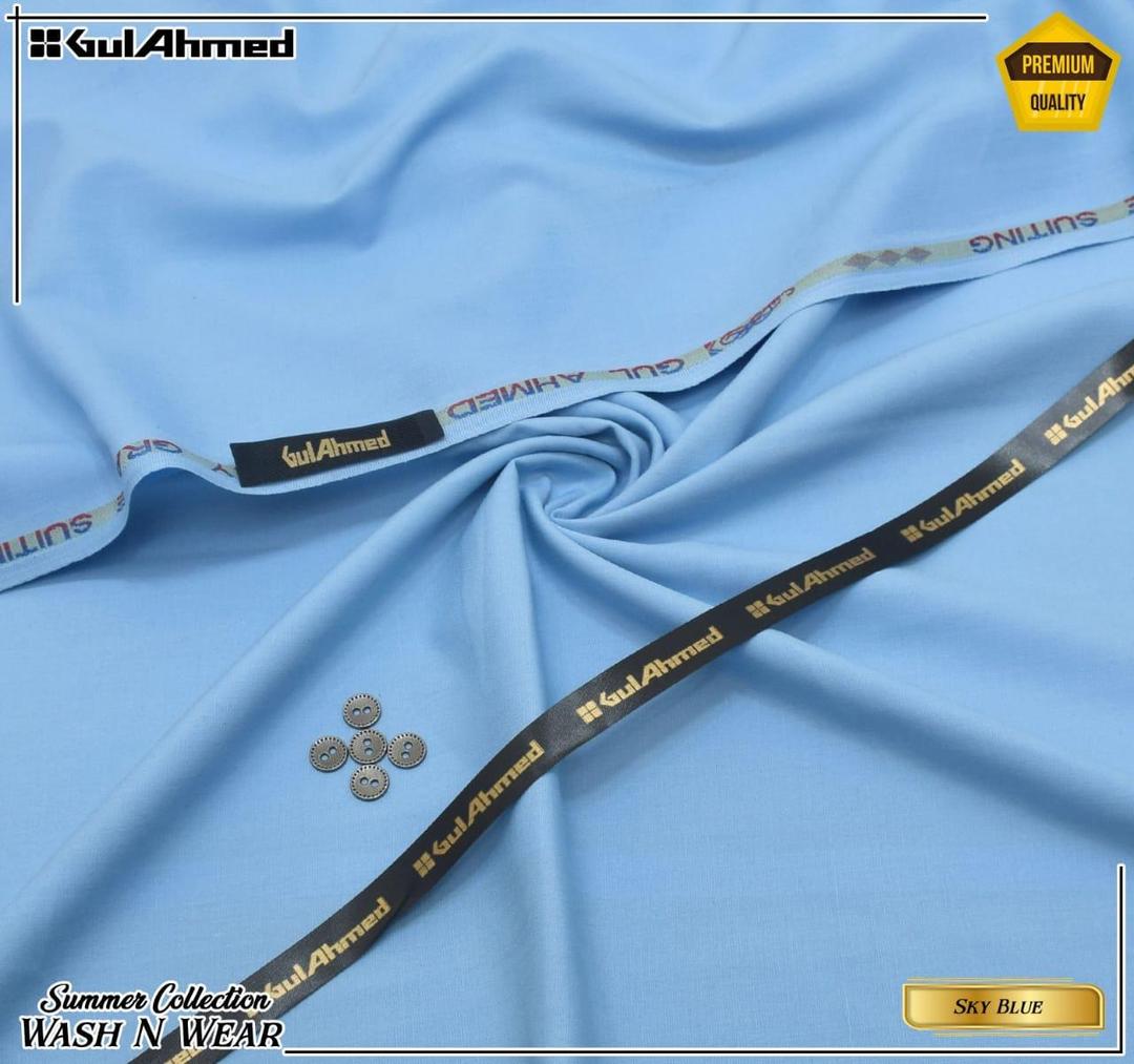 Men’s Unstitched Wash And Wear Plain Suit