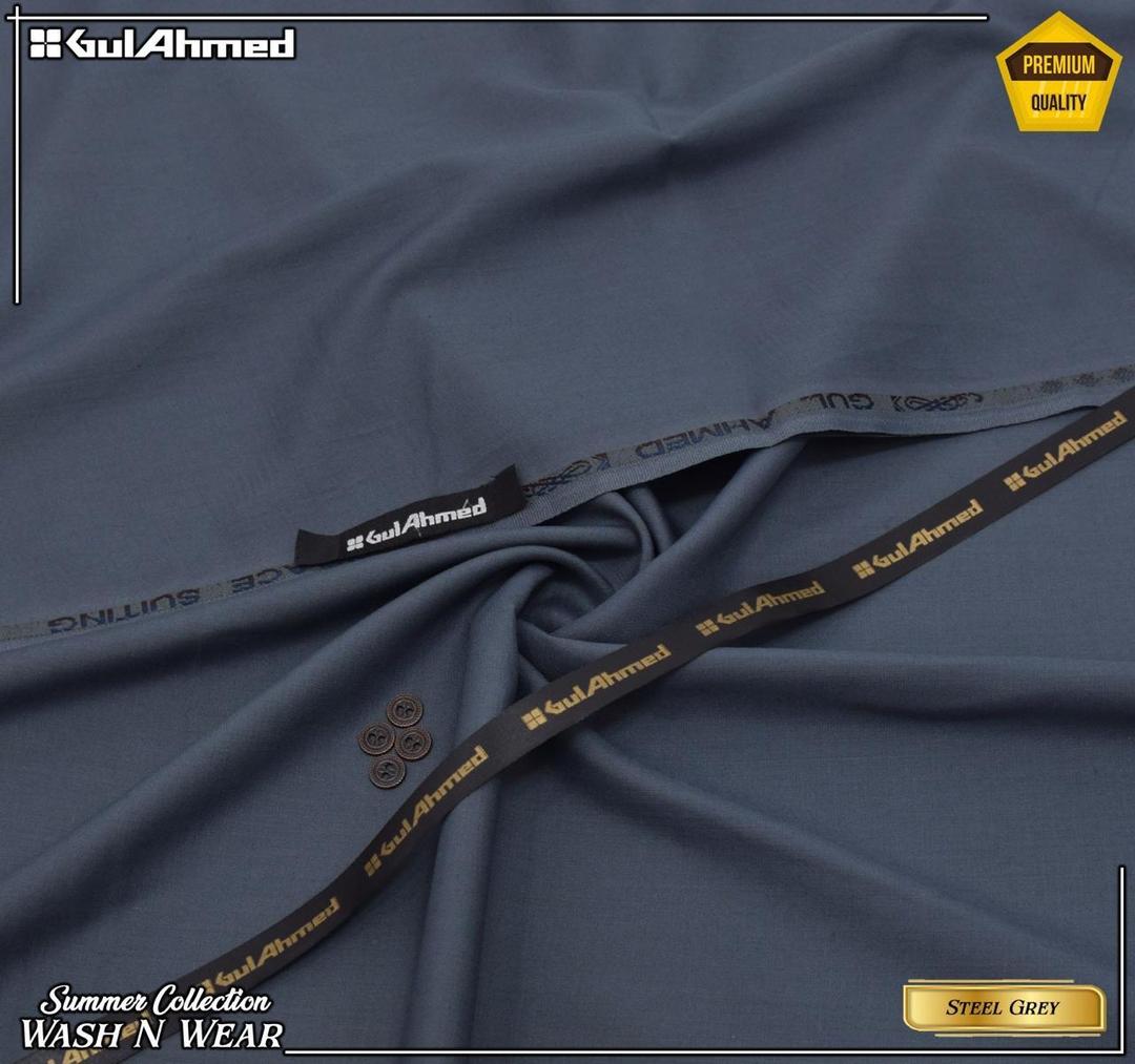 Men’s Unstitched Wash And Wear Plain Suit